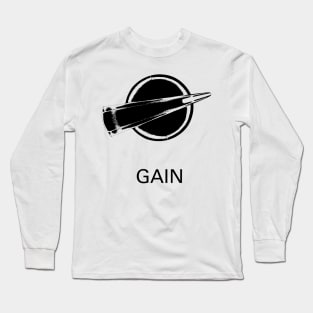 Gain Knob (Chicken-head, black) 75% Long Sleeve T-Shirt